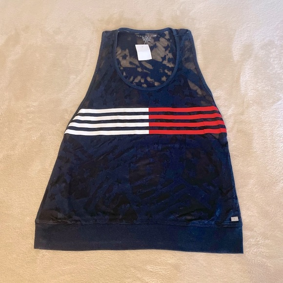 Tommy Hilfiger Lightweight Open Back Tank Top - Size S - Picture 7 of 13